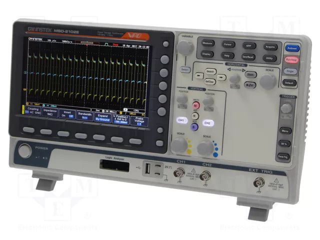 Oscilloscope: mixed signal; Ch: 2; 100MHz; 1Gsps; 10Mpts; MSO-2000E GW INSTEK MSO-2102E