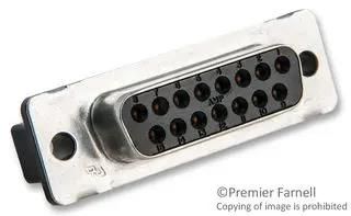 D SUB CONNECTOR, STANDARD, 15POS, RCPT 5747299-2.