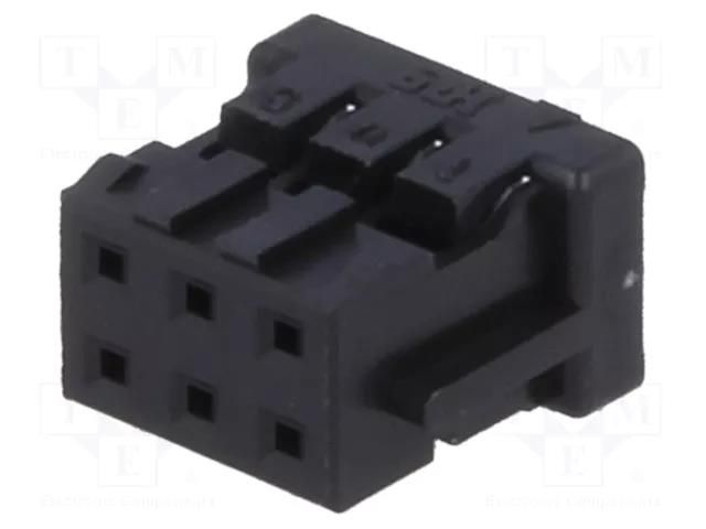 Connector: wire-wire/PCB; plug; female; PIN: 6; SignalBee; straight HIROSE DF11-6DS-2C