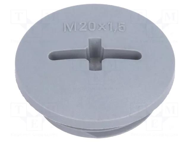 Stopper; M20; 1.5; IP68; polyamide; dark grey; SKINDICHT®; 6mm LAPP BLK-GL-M20+O-R7001