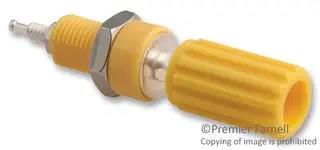 BINDING POST, 15A, #4-40, STUD, YELLOW 111-0107-001