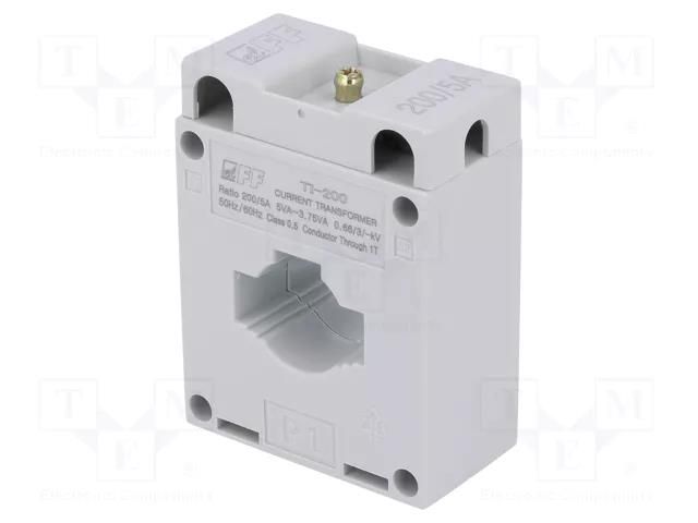 Transformer: current; TI; I AC: 200A; 5VA; IP20; Isec.wind.1: 5A F&F TI-200
