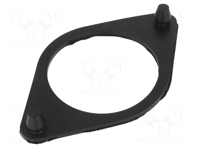 Washer; rubber; Shore hardness: 68±5; No.of mount.holes: 2 ELESA+GANTER GN148.2-128-A