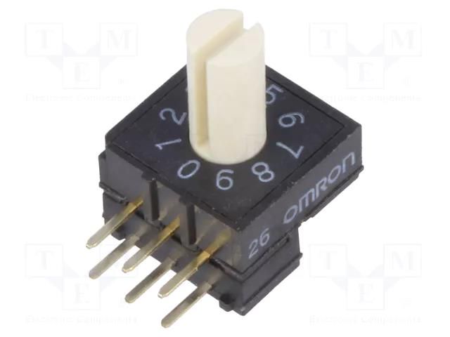 Encoding switch; DEC/BCD; Pos: 10; THT; Rcont max: 200mΩ; A6RV OMRON Electronic Components A6RV-102RS