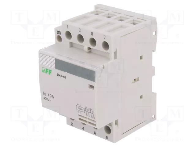 Contactor: 4-pole installation; 40A; 230VAC; NO x4; IP20; -25÷50°C F&F ST40-40