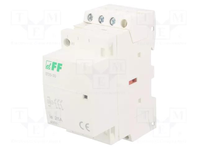 Contactor: 3-pole installation; 25A; 230VAC; NO x3; IP20; -25÷50°C F&F ST25-30