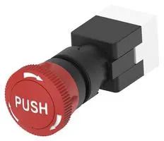 E-STOP SW, SPST-NC/NC, 3A, 125VAC/PANEL PBES16N60R.