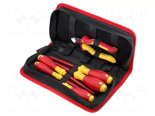 Kit: pliers and screwdrivers; bag; 1kVAC; 6pcs. WIHA WIHA.33969