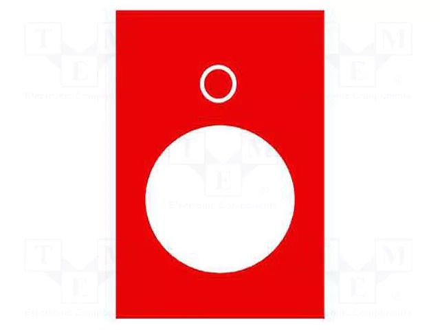 Label; red; Button marking: O; control cassette; 30x40mm SCHNEIDER ELECTRIC ZB2BY2931