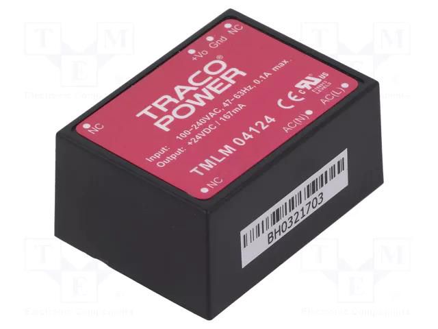 Converter: AC/DC; 4W; Uin: 90÷264VAC,120÷370VDC; Uout: 24VDC; OUT: 1 TRACO POWER TMLM04124