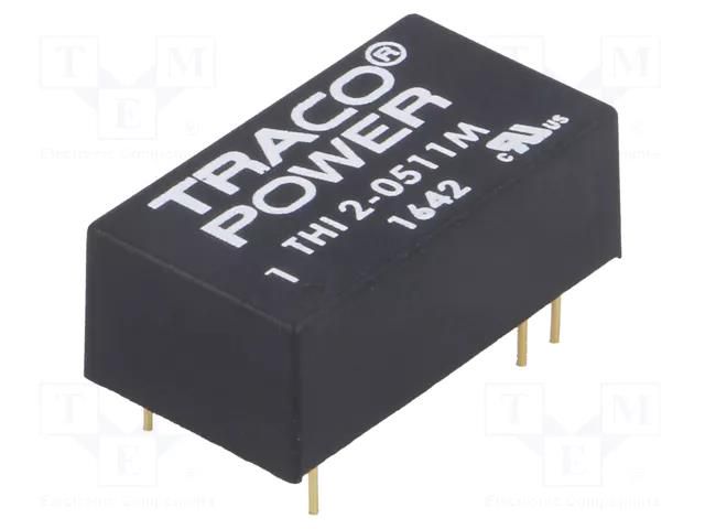 Converter: DC/DC; 2W; Uin: 4.5÷5.5VDC; Uout: 5VDC; Iout: 400mA; DIP16 TRACO POWER THI2-0511M