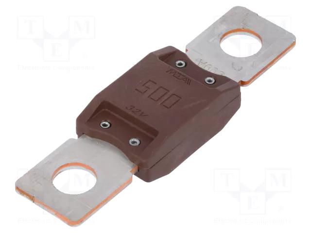 Fuse: fuse; 500A; 32VDC; automotive; 68.6mm MTA MEGAVAL-500A