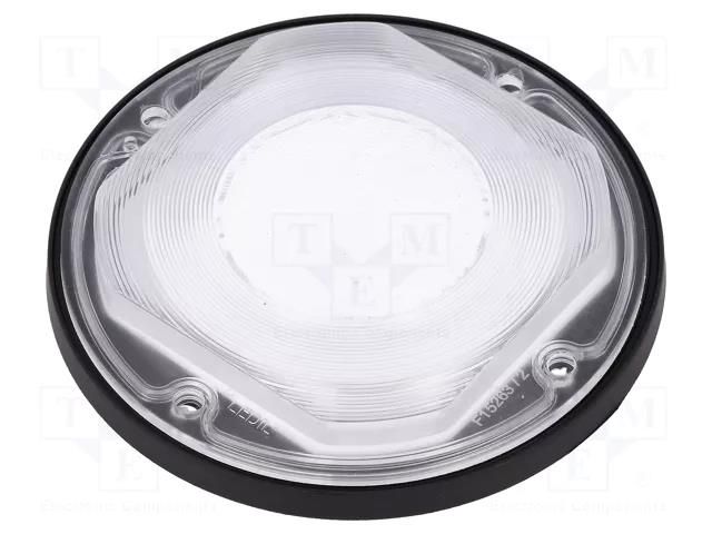 LED lens; round; silicone; transparent; Colour: black; H: 11.3mm LEDIL FN15264