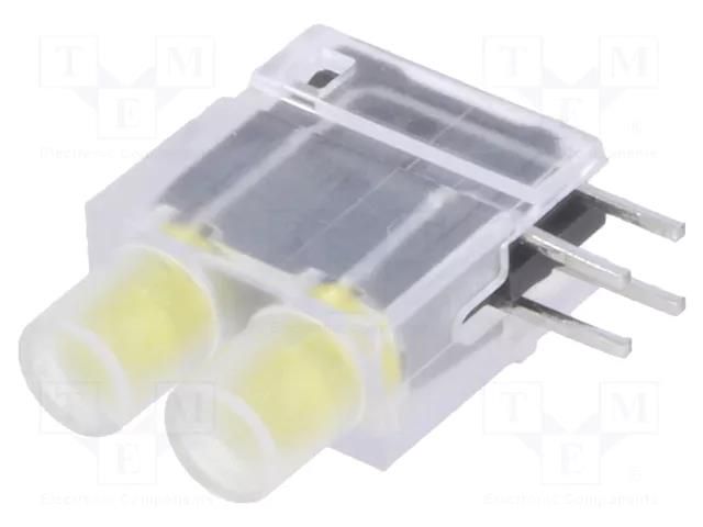 LED; in housing; 3.9mm; No.of diodes: 2; yellow; 20mA; 40°; 25mcd SIGNAL-CONSTRUCT DBKD211