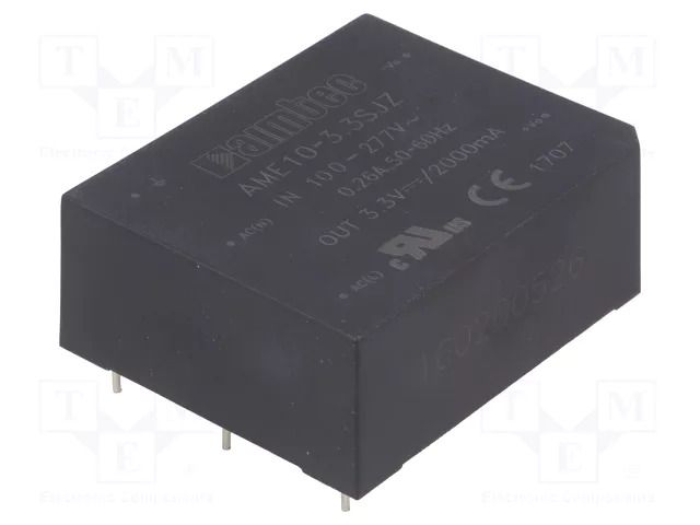 Converter: AC/DC; 10W; Uin: 85÷305VAC,100÷430VDC; Uout: 3.3VDC AIMTEC AME10-3.3SJZ
