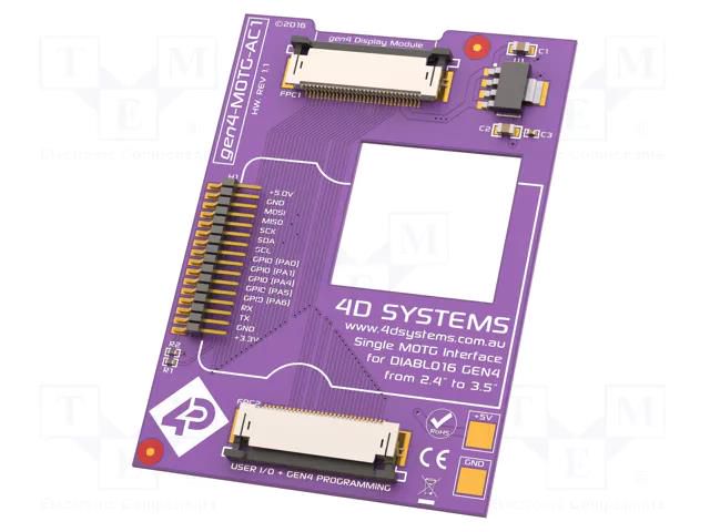 MOTG; GPIO,I2C,SPI,UART; adapter; prototype board 4D Systems MOTG-AC1