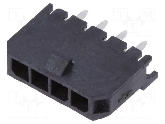 Connector: wire-board; socket; male; PIN: 4; Micro-Fit 3.0; THT; 3mm MOLEX MX-43650-0429