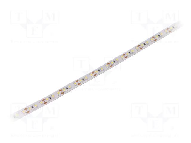 LED tape; white cold; 3528; LED/m: 120; 10mm; white PCB; IP20; 12VDC WISVA OPTOELECTRONICS HH-50KTI-3528FWNA