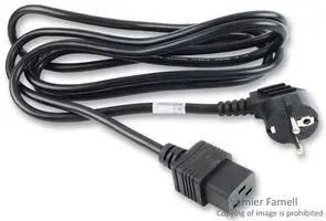 PWR CORD, EURO PLUG-C19, BLACK, 2.5M 2122H