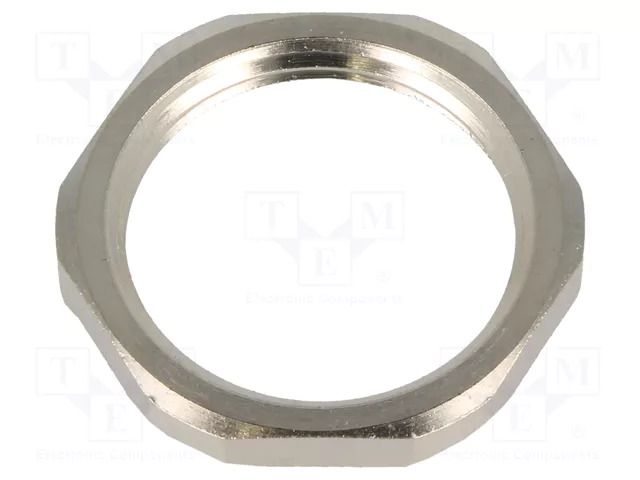 Nut; with earthing; M25; brass; Thk: 3.5mm; Spanner: 30mm; Pitch: 1.5 HUMMEL HUMMEL-1167250050