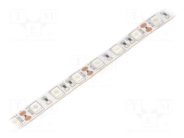 LED tape; blue; 5050; LED/m: 60; 10mm; white PCB; IP20; 14.4W/m WISVA OPTOELECTRONICS HH-BLGI-5050FWNA