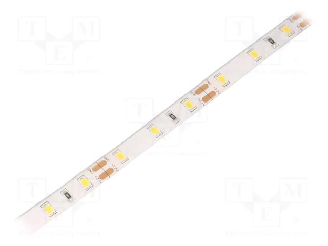 LED tape; white warm; 2835; LED/m: 60; 8mm; white PCB; IP65; 12W/m WISVA OPTOELECTRONICS HH-30KGG-2835FWAA