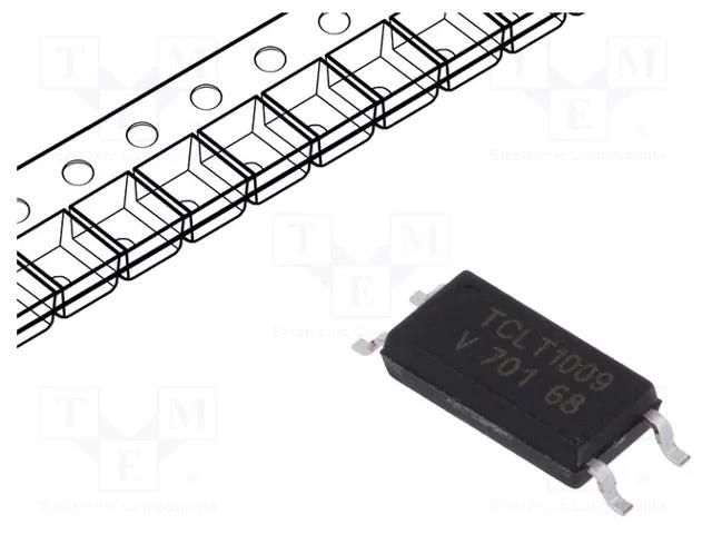 Optocoupler; SMD; Ch: 1; OUT: transistor; Uinsul: 5kV; Uce: 70V; SOP4L VISHAY TCLT1009