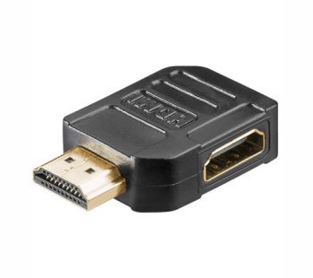 Адаптер, разъем HDMI - штекер HDMI, угловой, плоский 270° AD/HDMI-F:M/RA 4040849517259