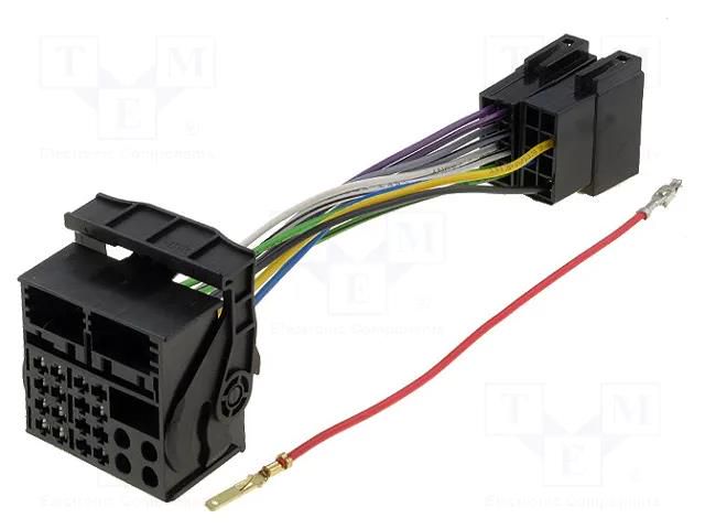 Connector; radio,ISO,Quadlock; Mercedes; PIN: 16 4CARMEDIA ZRS-166