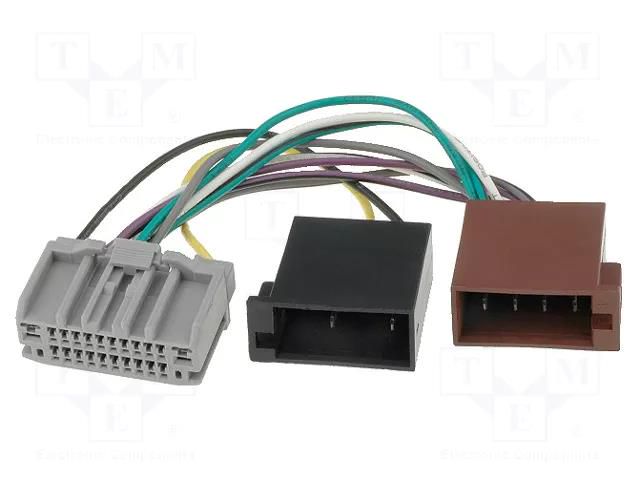 Connector; radio,ISO; Chrysler,Dodge,Jeep; PIN: 22 4CARMEDIA ZRS-182