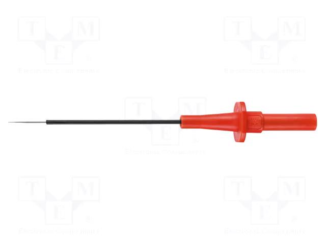 Measuring tip; 5A; 1kVDC; red; Socket size: 4mm; 20mΩ; L: 111mm SCHÜTZINGER SPS8034NI-RT