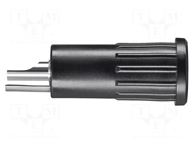 Connector: 4mm banana; 16A; 30VAC; 60VDC; black; nickel plated SCHÜTZINGER BRBU7924LNI-SW