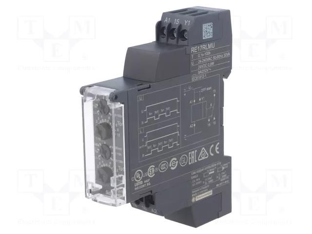 Timer; 0,1s÷100h; SPDT; 250VAC/8A; Usup: 24÷240VAC; 24VDC; -20÷60°C SCHNEIDER ELECTRIC RE17RLMU