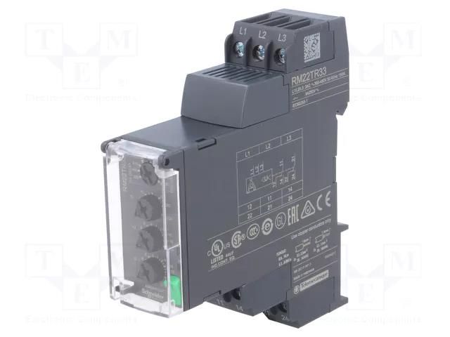 Voltage monitoring relay; for DIN rail mounting; Zelio Control SCHNEIDER ELECTRIC RM22TR33