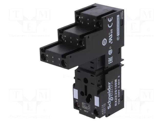 Relays accessories: socket; PIN: 8; for DIN rail mounting; 10A SCHNEIDER ELECTRIC RXZE2S108M