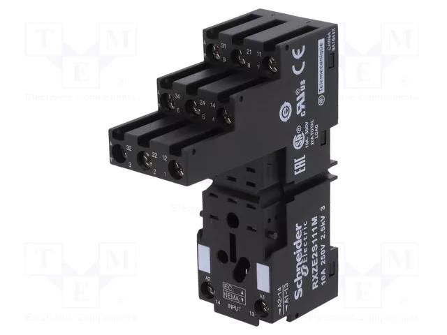 Relays accessories: socket; PIN: 11; for DIN rail mounting; 10A SCHNEIDER ELECTRIC RXZE2S111M