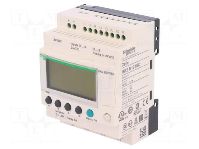 Programmable relay; IN: 8; Analog in: 4; OUT: 4; Zelio Logic; IP20 SCHNEIDER ELECTRIC SR2B121BD