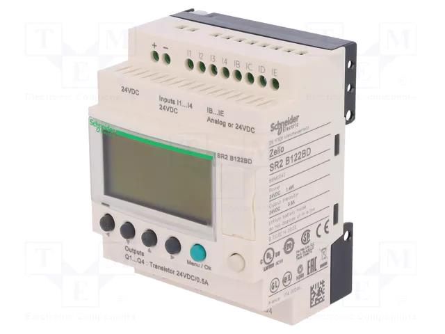 Programmable relay; IN: 8; Analog in: 4; OUT: 4; Zelio Logic; IP20 SCHNEIDER ELECTRIC SR2B122BD