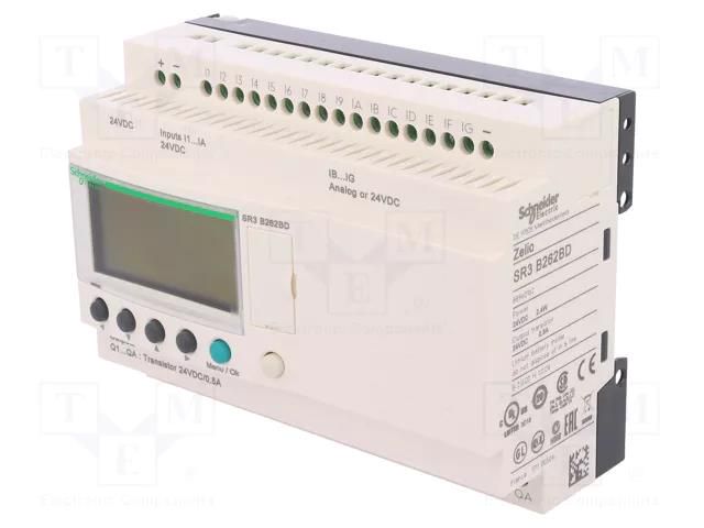 Programmable relay; IN: 16; Analog in: 6; OUT: 10; Zelio Logic; IP20 SCHNEIDER ELECTRIC SR3B262BD