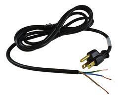 POWER CORD, NEMA5-15P, STRIPPED ENDS, 6 7 LENGTH, 10A, BLACK 17747