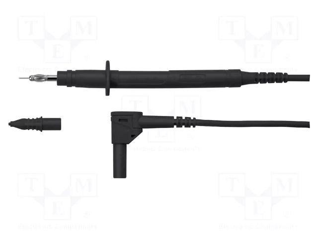 Test lead; 32A; probe tip x2,angular banana plug 4mm x2; Len: 1m SCHÜTZINGER SPL231525100-SW