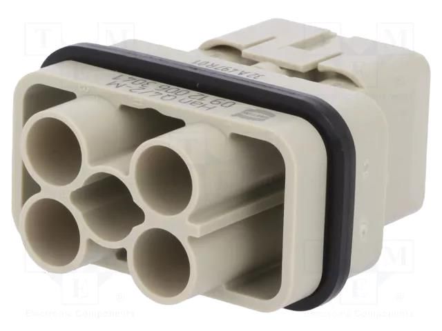 Connector: HDC; contact insert; male; Han Q; PIN: 7(5+2); 4+3+PE HARTING 09120063041