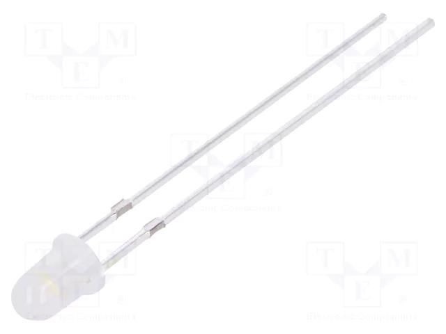 LED; white warm; 3mm; 1120÷1560mcd; 70°; Front: convex; 2.8÷3.6VDC OPTOSUPPLY OSM5YK3Z72A