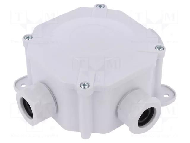 Enclosure: junction box; X: 97mm; Y: 97mm; Z: 47mm; wall mount; IP67 PAWBOL PW-A.0036