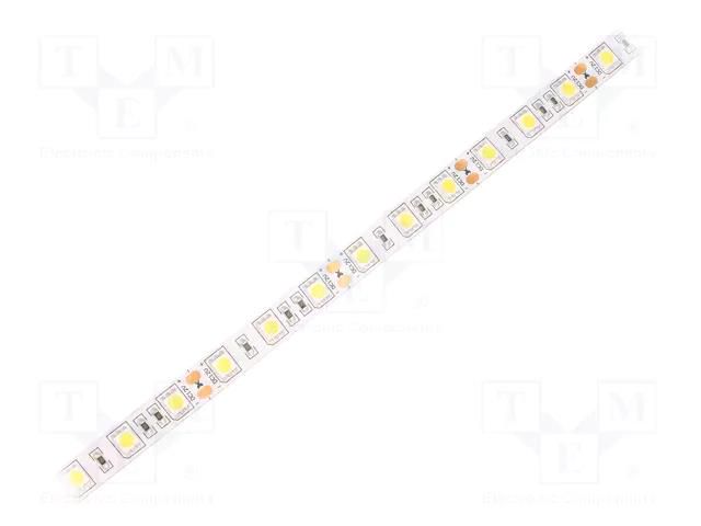 LED tape; white neutral; 5050; LED/m: 60; 10mm; white PCB; IP20 WISVA OPTOELECTRONICS HH-40KGI-5050FWNA