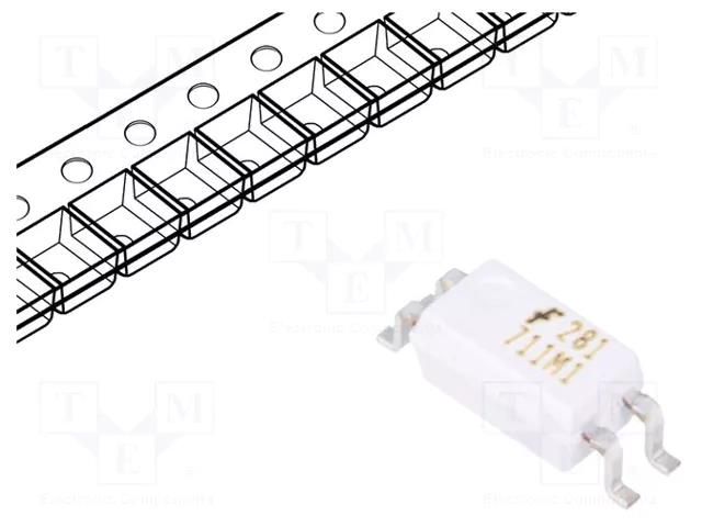 Optocoupler; SMD; Ch: 1; OUT: transistor; 3.75kV; Mini-flat 4pin ONSEMI HMHA281R2