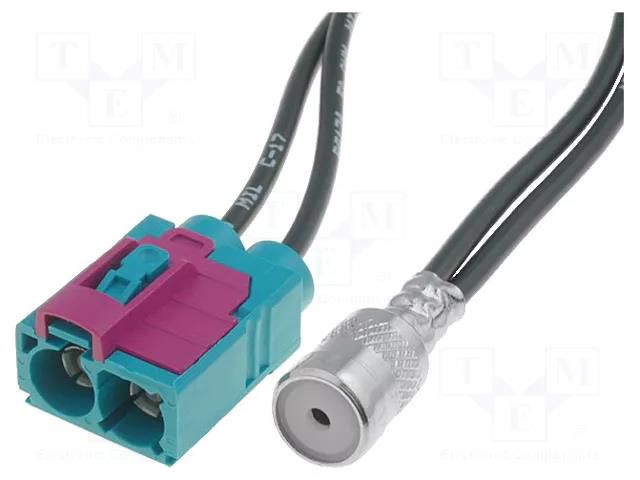 Cable; Fakra double socket,ISO socket 4CARMEDIA ZRS-FAKRAX2-ISO