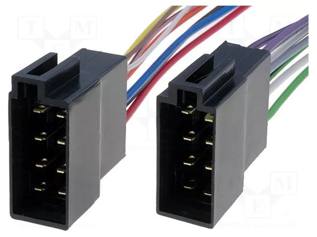 ISO socket x2,wires; PIN: 16(8+8) 4CARMEDIA ZRS-ISO-4/16