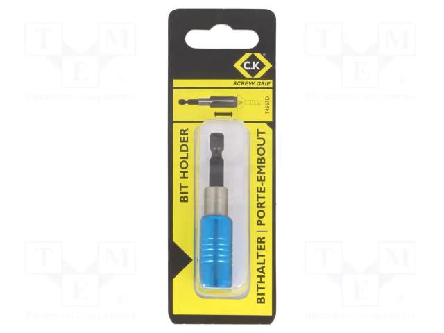 Holders for screwdriver bits; 1/4"; Overall len: 60mm; magnetic C.K CK-4567D