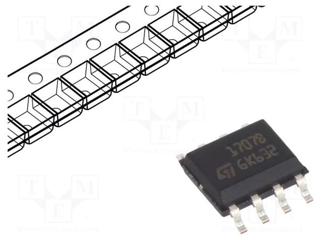 IC: power switch; high-/low-side,LED driver; 0.5A; Ch: 2; SMD; SO8 STMicroelectronics TDE1707BFPT